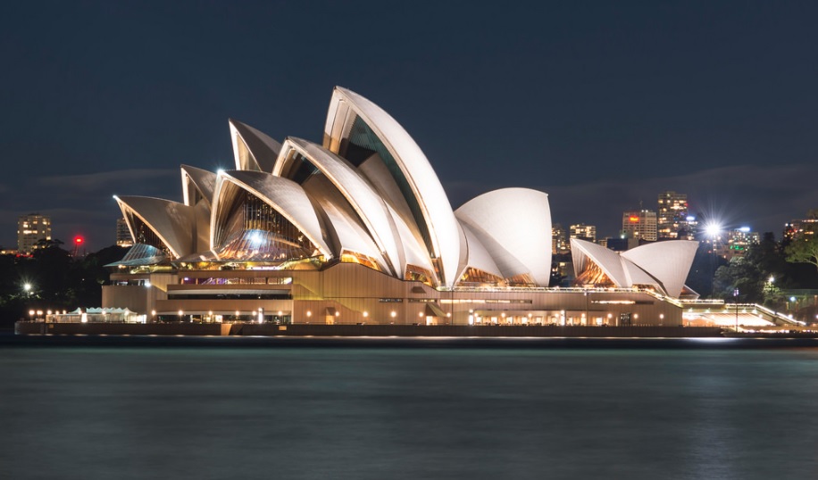 Sydney Opera House has a one of a kind architectural design.